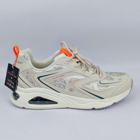 Skechers Street Sneaker Tres Air Uno Dia De Muertos Lace Up Natural 7.5 NWT - Picture 4 of 15